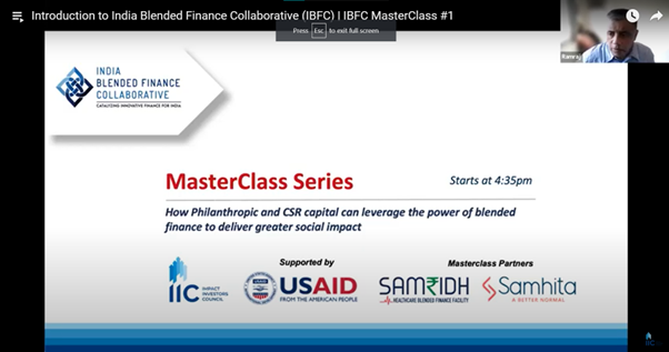 India Blended Finance Collaborative (IBFC) | IBFC MasterClass #1